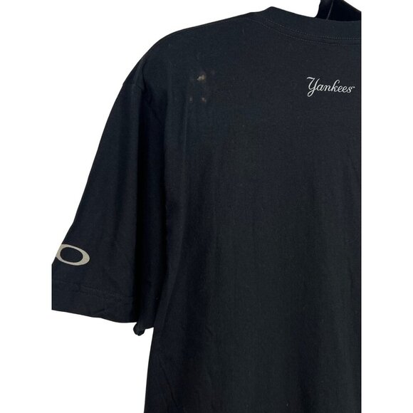 Oakley Mens New York Yankees Black T-Shirt Size Large L Cotton MLB Black New - Picture 8 of 12